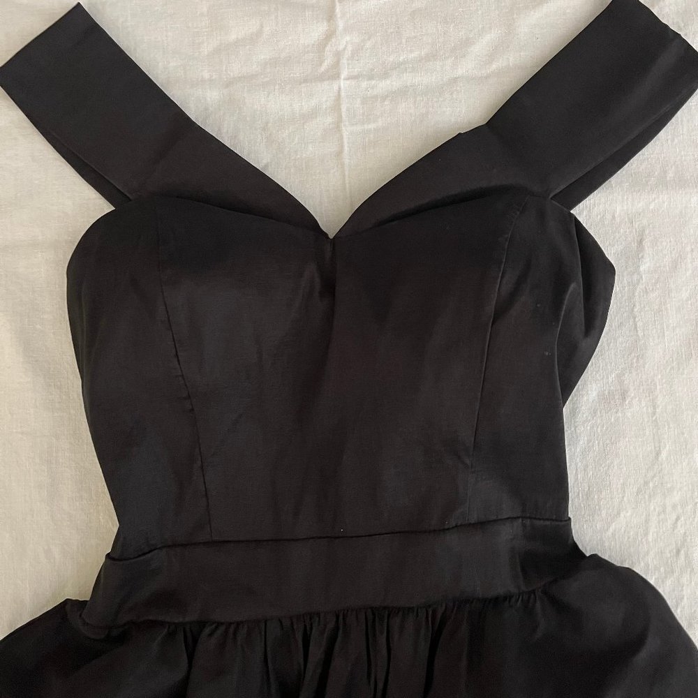 Black Wedding Party Dress.  High-Low hem